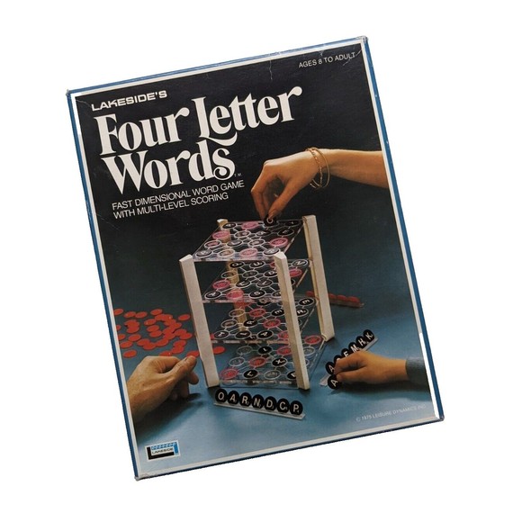 Vintage Four Letter Words Board Game by Lakeside 1975 Edition Complete HTF Retro - Picture 1 of 8